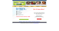 Desktop Screenshot of dealsncash.com