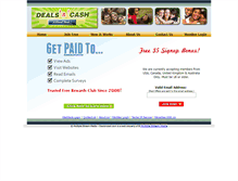 Tablet Screenshot of dealsncash.com